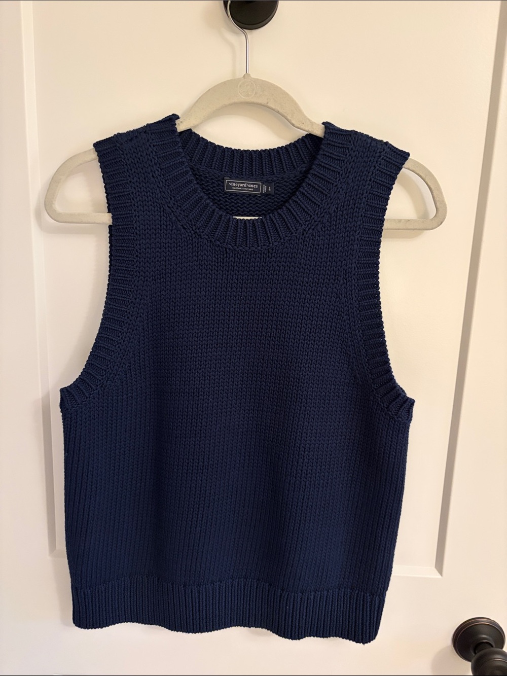 Vineyard Vines Sleeveless Knit Sweater Tank - Navy size L